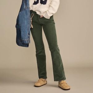 NWT Lucky Brand Stevie high-rise flare corduroy, fairytale green size 10/30